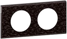 Рамка универсальная Legrand Celiane Corian 2-м. кожа блэк пиксел картинка